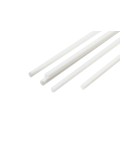 ABS Round Rod 1.0mm x 500mm White (Qty 5)
