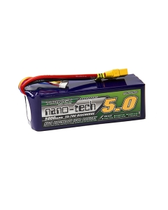 Turnigy nano-tech 5000mAh 6S 35~70C Lipo Pack w/XT-90