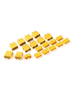 Nylon XT90 Connectors Male / Female With End Cap (5 sets) Yellow 
