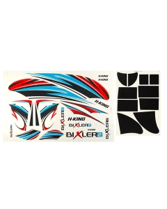 HobbyKing Bixler 2 EPO 1500mm - Replacement Decals (Blue/Red)