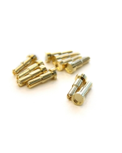 4~5mm Universal Low Profile Male Gold Plated Spring Connectors (10pcs)