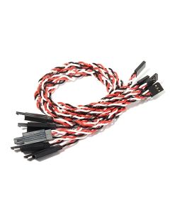 300mm Twisted Servo Lead Extension (Futaba) with Hook 22AWG (5pcs/bag)