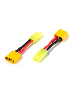 Mini Tamiya Female to XT60 Male Battery Adapter (2pcs)