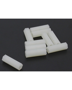 5.6mm x 18mm M3 Nylon Tapped Spacer (10pc)