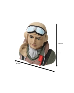 Seconda Guerra Mondiale Allied Pilot (H68 x W72 x D43mm)