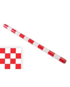Red/White Large (5 x 5cm) Chequered Iron-On Covering Film 5mtrs