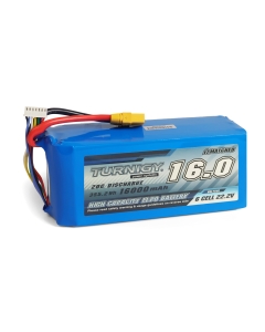 Turnigy High Capacity 16000mAh 6S 20C Lipo Battery w/XT90 - High Endurance LiPo for RC Cars Plane Boats & Drones