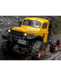 FMS (RTR) 1:24 FCX24 Power Wagon V2 (Yellow) 4WD Rock Crawler w/2-Speed Transmission, Tx, LiPo & Charger