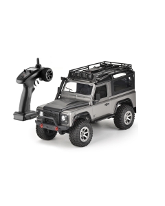 Cingolato classico D90 in scala 1/12 (RTR) con illuminazione e cingoli Caterpillar opzionali (argento/nero)