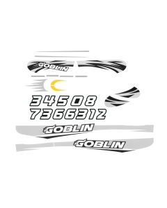 Durafly Goblin Racer 820mm EPO Replacement Decal Set Yellow/Black/Silver 