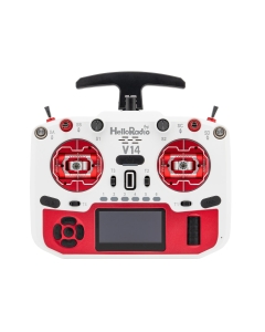 Helloradiosky V14MAXR9 ELRS 14 Channel CNC Metal RDC 90 2.4GHz Transmitter White&Red