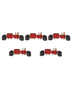 5 Pair T Plug Connectors Male and Female with Sheath