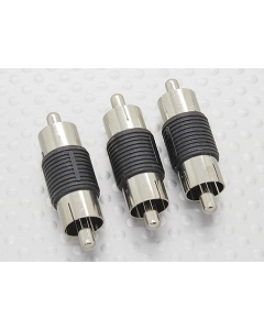 RCA maschio a maschio RCA A / V accoppiatore adattatore (3pc)