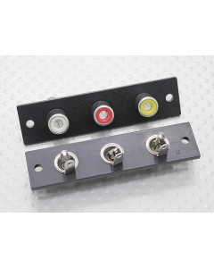 Triple RCA Socket Board (rosso / giallo / bianco) 2pc
