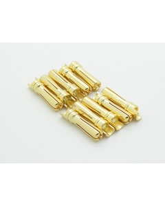 Maschio 4 millimetri placcato oro della molla del connettore (10pcs / bag)