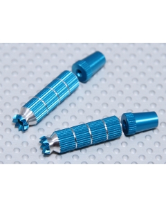 Alloy Anti-Slip TX Control Sticks Long (JR TX Blue)