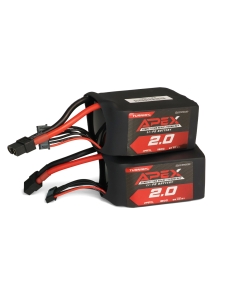 Turnigy APEX 2000mAh 6S 22.2V 180C LiPo Battery Dual Pack with XT60 for 7 inch FPV Drone and Planes