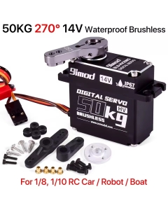 9iMOD BLS-HV50KG-270 HV (10~15V) Waterproof 270° MG Metal-Cased Digital Brushless Car/Truck/Robotic Servo 50kg/0.09sec/83g 