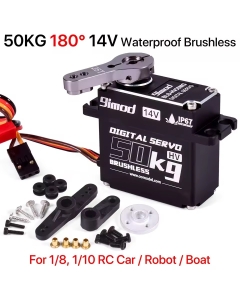 9iMOD BLS-HV50KG-180 HV (10~15V) Waterproof 180° MG Metal-Cased Digital Brushless Car/Truck/Robotic Servo 50kg/0.09sec/83g 