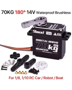 9iMOD BLS-HV70KG-180 HV (10~15V) Waterproof 180° MG Metal-Cased Digital Brushless Car/Truck/Robotic Servo 70kg/0.09sec/83g 