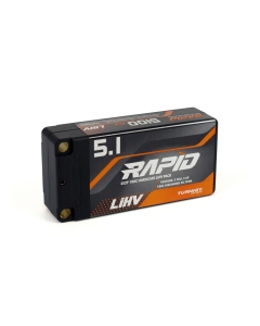 Turnigy Rapid LiHV 5100mAh 2S 7.6V 100C Shorty Hardcase LiPo Battery with 5mm Bullet to XT60 Connector for RC Cars
