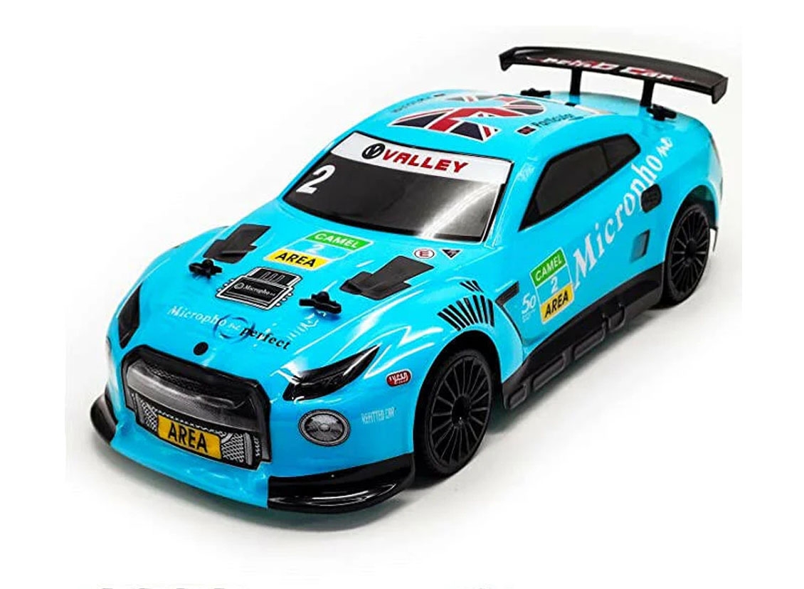 RACENT Racing Car 1/14 Scale Drift Car 4WD Brushed  RTR EXAC00609, Blue