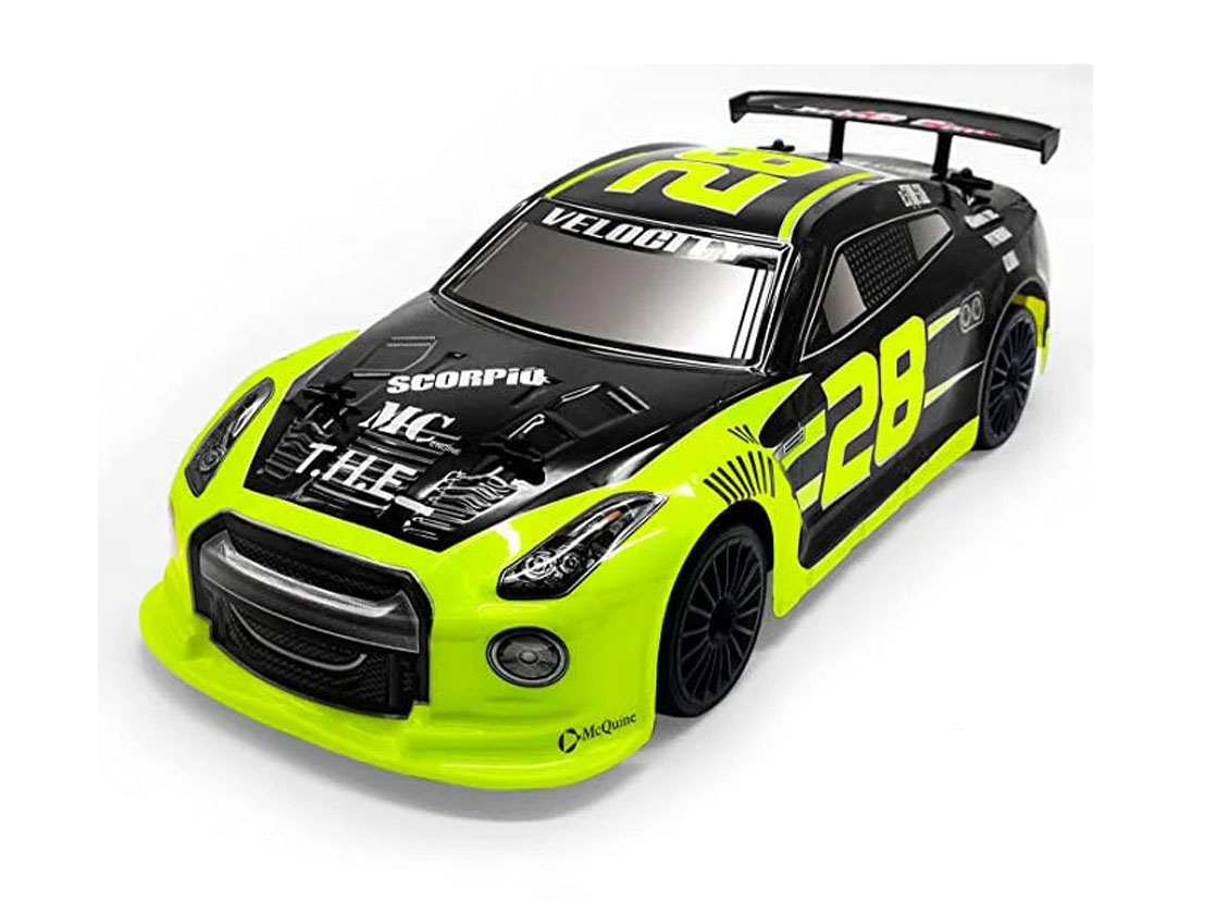 RACENT Racing Car 1/14 Scale Drift Car 4WD Brushed  RTR EXAC00609G, Green