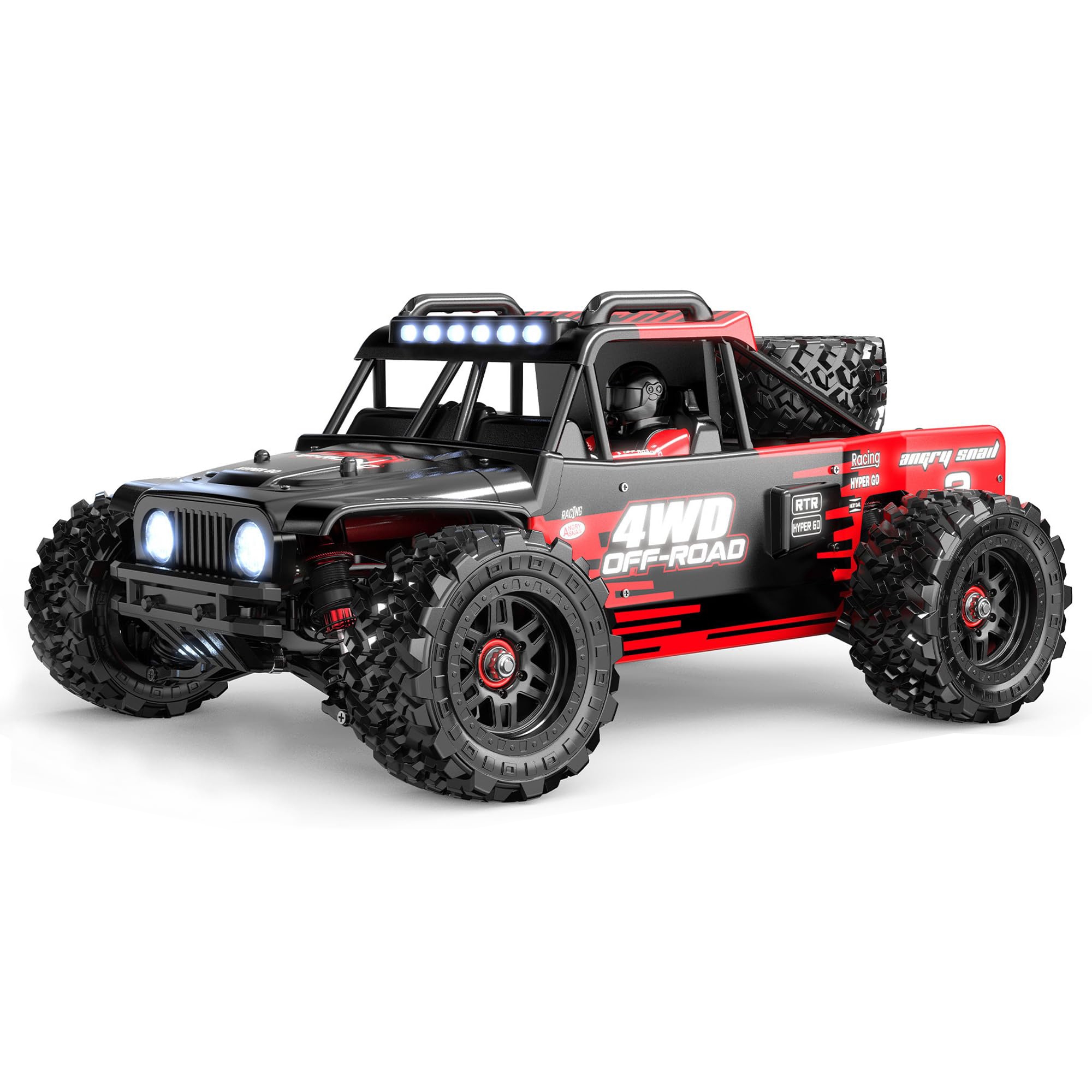 MJX (RTR) 1/14th Scale 4WD Hyper Go 14209 RC Brushless Desert Truck w/LED Lights (Red/Black)