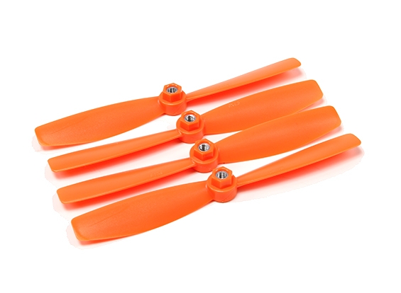 Diatone Self Tightening Polycarbonate Bull Nose Propellers 6045 (CW/CCW) (Orange) (2 Pairs)