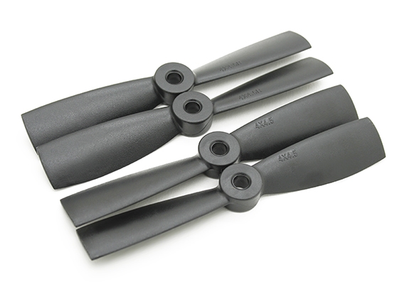 Diatone Bull Nose Plastic Propellers 4 x 4.5 (CW/CCW) (Black) (2 Pairs)