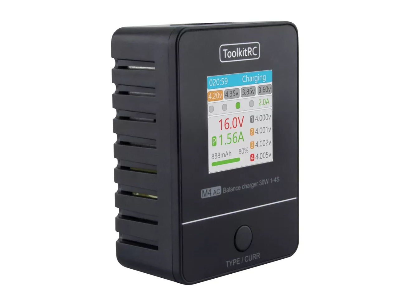 ToolkitRC M4AC (EU Plug) 1~4S 2.5A 30W AC Lithium Battery Balance Charger