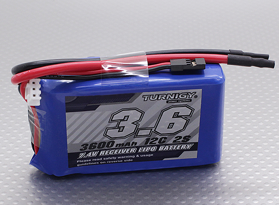 [���ܼ�] T3600.2s.12RX [TURNIGY] 7.4V 3600mAh 12C ���ű�� ��Ƭ������ ���͸�