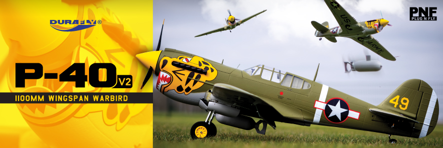 H-King P40 Sport and STOL RC Bush Plane Flying in the Sky