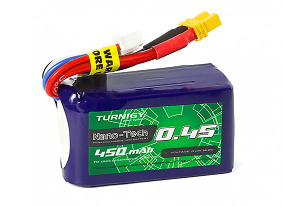 Turnigy Nano-Tech Plus 450mAh 4S 70C w/ XT30