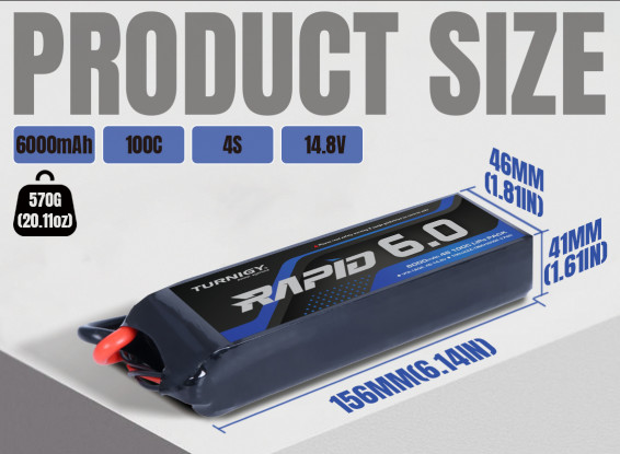 Turnigy Rapid 6000mAh 4S 100C w/ XT90